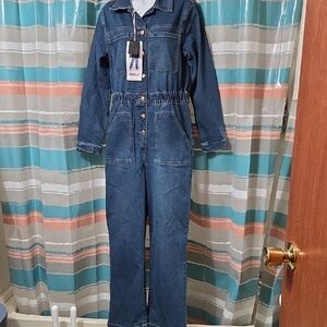 NWT - Celebrity Pink Blue Denim Jumpsuit